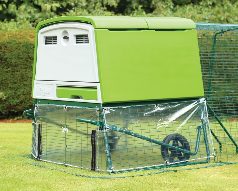 Omlet Eglu Cube Chicken Coop with windbreak