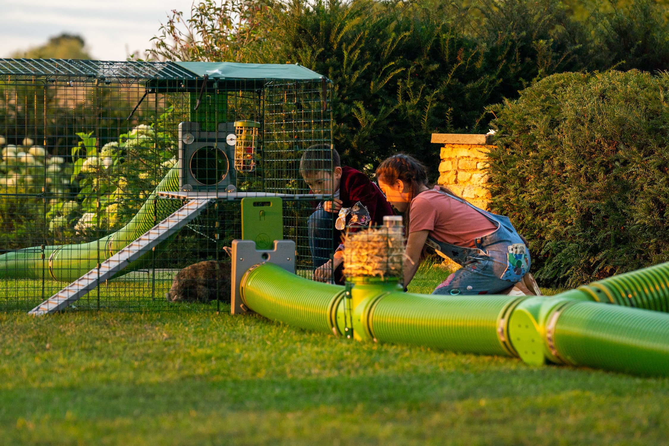 zippi tunnel setup with zippi runs and children playing
